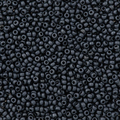 Miyuki Round Seed Bead 11/0 Matte Metallic Dark Grey 22g Tube (2010)