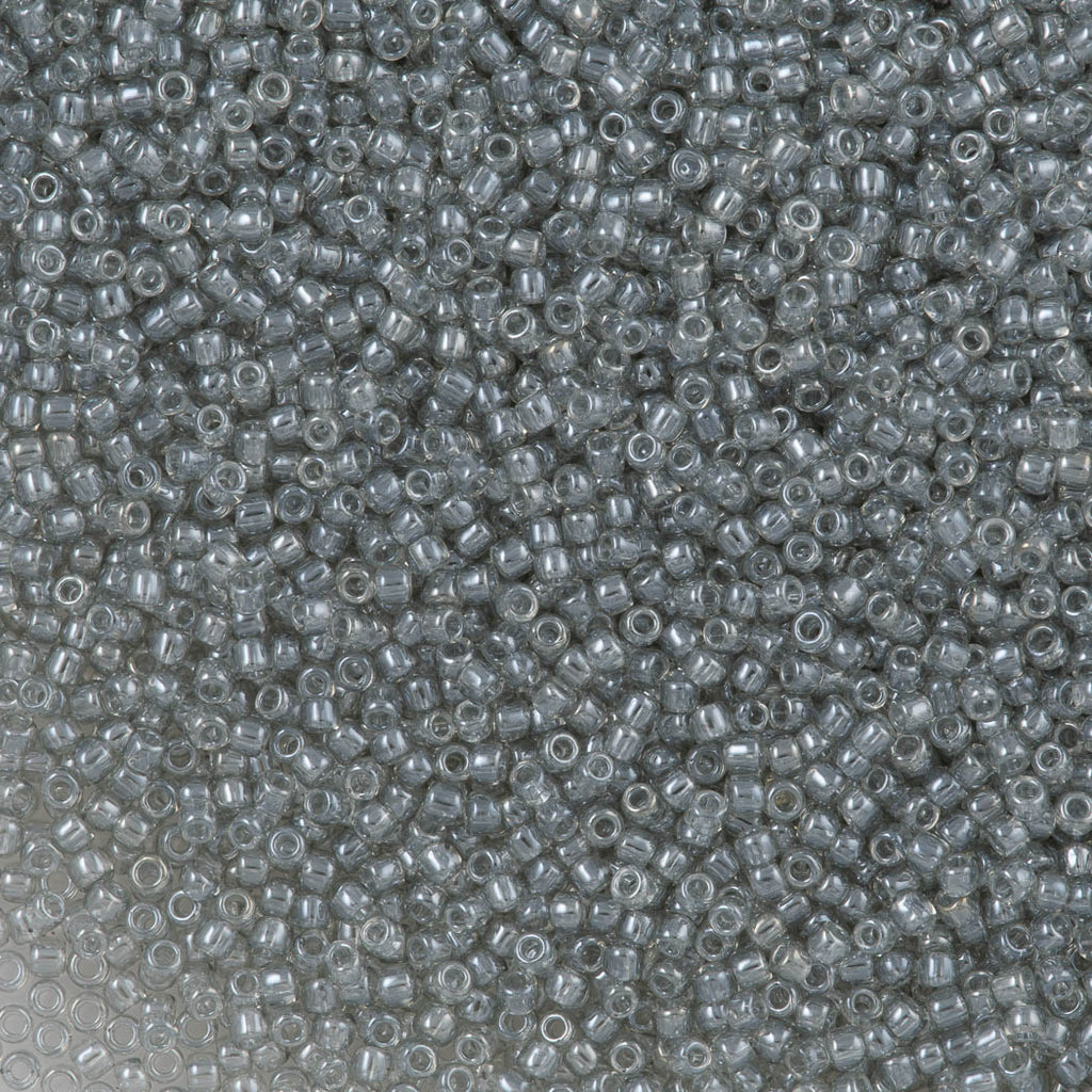 50g Toho Round Seed Bead 11/0 Transparent Black Diamond Luster (112)