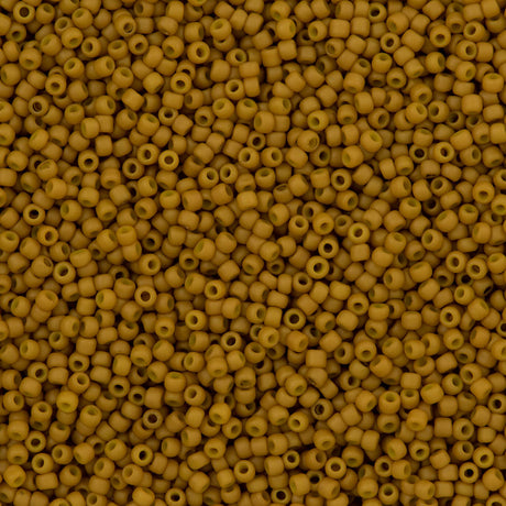 50g Toho Round Seed Bead 11/0 Opaque Matte Yellow Gold (1623F)
