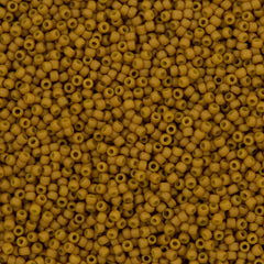 50g Toho Round Seed Bead 11/0 Opaque Matte Yellow Gold (1623F)