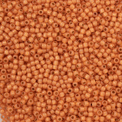 Toho Round Seed Bead 11/0 PermaFinish Silver Line Milky Grapefruit (2112PF)