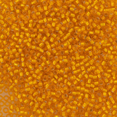 Toho Round Seed Bead 15/0 Silver Lined Matte Light Tangerine (30F)