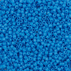 Toho Round Seed Bead 15/0 Opaque Cornflower 2.5-inch Tube (43D)