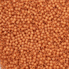 50g Toho Round Seed Bead 6/0 PermaFinish Translucent Silver Lined Grapefruit (2112PF)