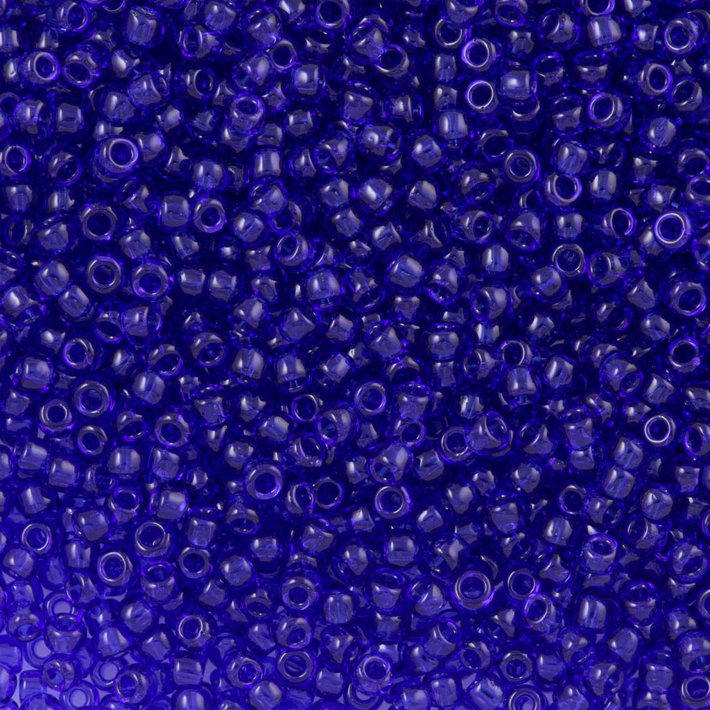 50g Toho Round Seed Bead 8/0 Transparent Cobalt (8)