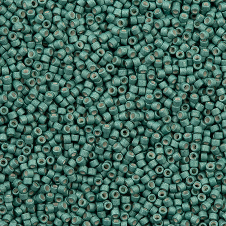 Miyuki Delica Seed Bead 11/0 Galvanized Matte Dark Mint DB1171