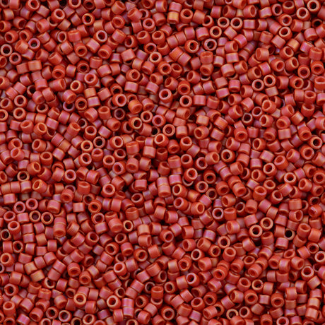 25g Miyuki Delica Seed Bead 11/0 Matte Opaque Glazed Carnelian AB DB2306