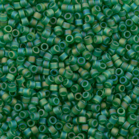 Miyuki Delica Seed Bead 11/0 Matte Transparent Green AB DB858