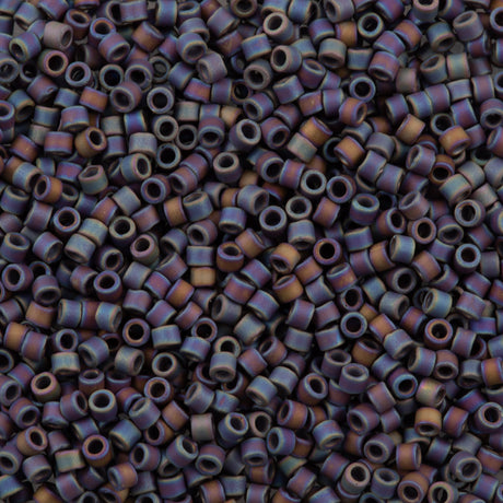 Miyuki Delica Seed Bead 11/0 Matte Opaque Brown AB DB884