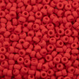 Miyuki Round Seed Bead 6/0 Matte Opaque Vermillion Red (407F)