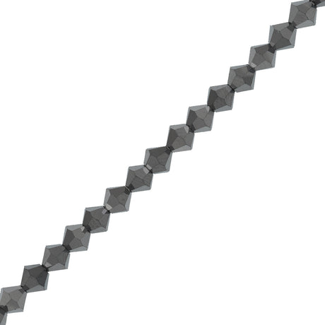144 Preciosa Crystal 3mm Bicone Bead Jet Hematite (23980HEM)