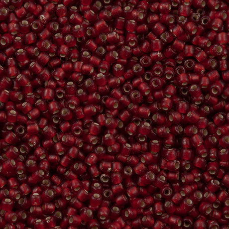 Toho Round Seed Bead 11/0 Matte Garnet Silver Lined (25CF)