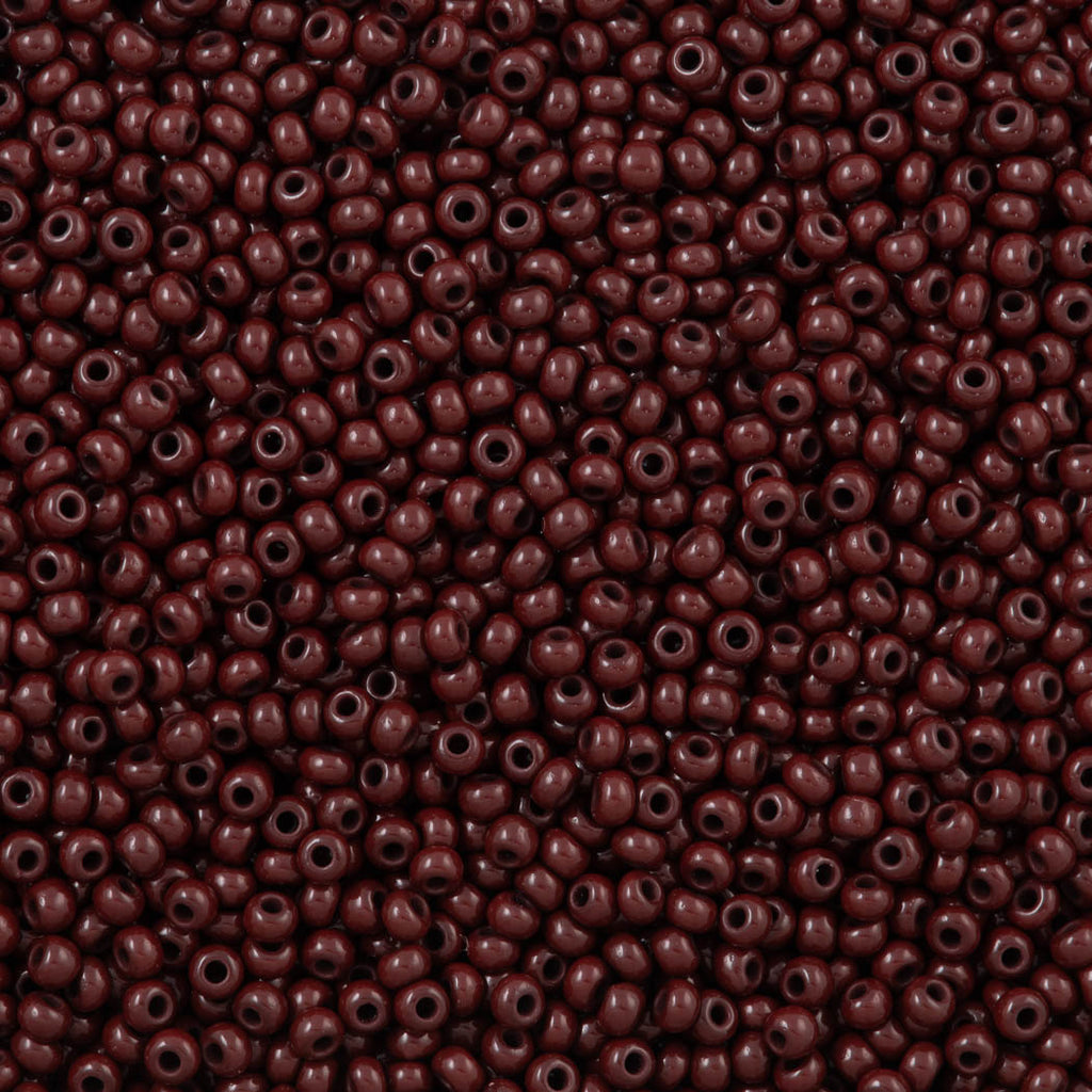Czech Seed Bead 10/0 Opaque Dark Brown (13780)