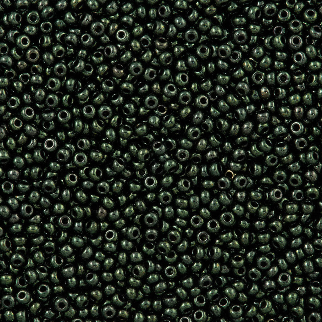 Czech Seed Bead 10/0 Green Luster (49055)