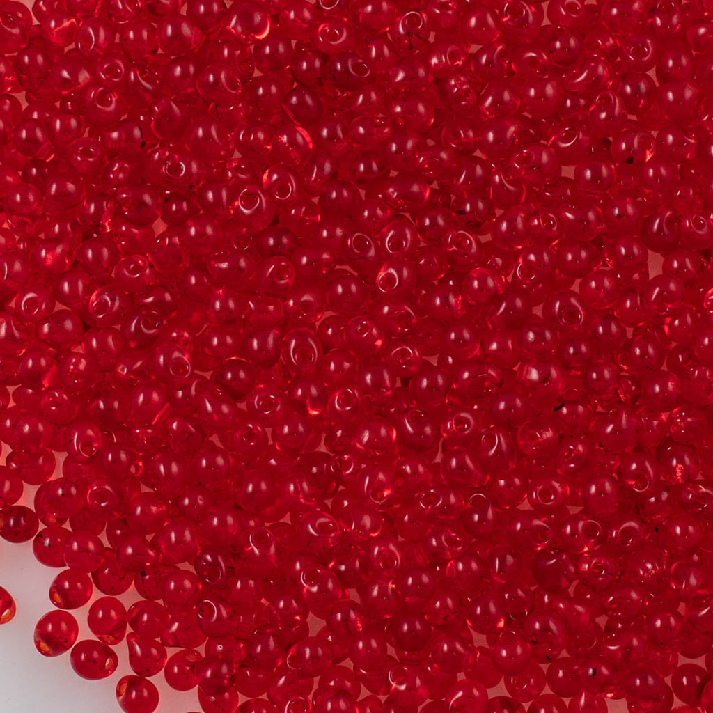 Miyuki Drop Fringe Seed Bead Clear Red (140)
