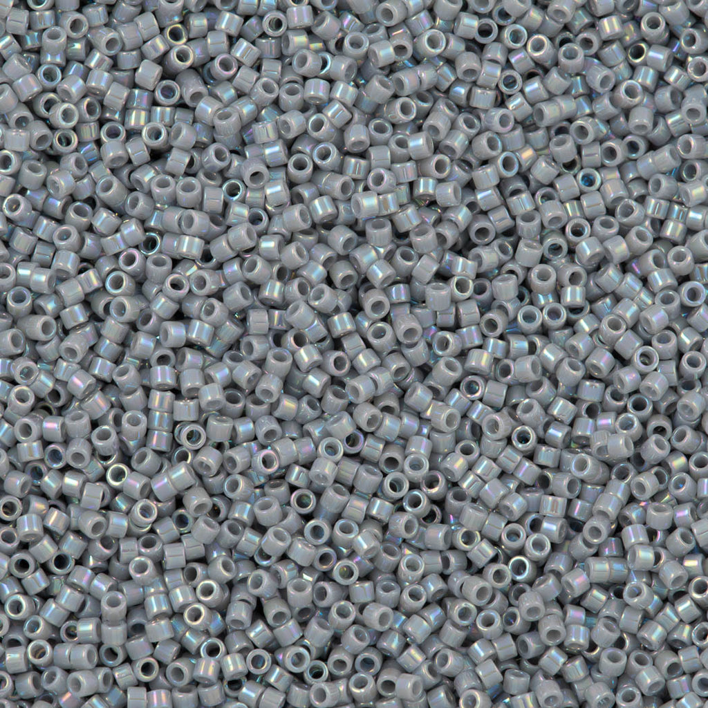 Miyuki Delica Seed Bead 11/0 Opaque Ghost Grey AB DB1579