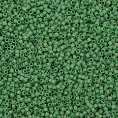25g Miyuki Delica Seed Bead 11/0 Matte Transparent Green AB DB877