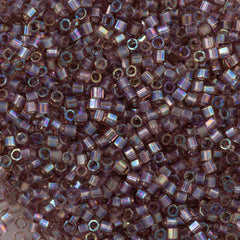 Miyuki Hex Cut Delica Seed Bead 10/0 Transparent Lilac AB 2-inch Tube DBMC173