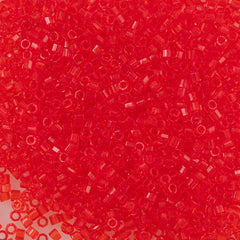 Miyuki Hex Cut Delica Seed Bead 10/0 Transparent Red 2-inch Tube DBMC704