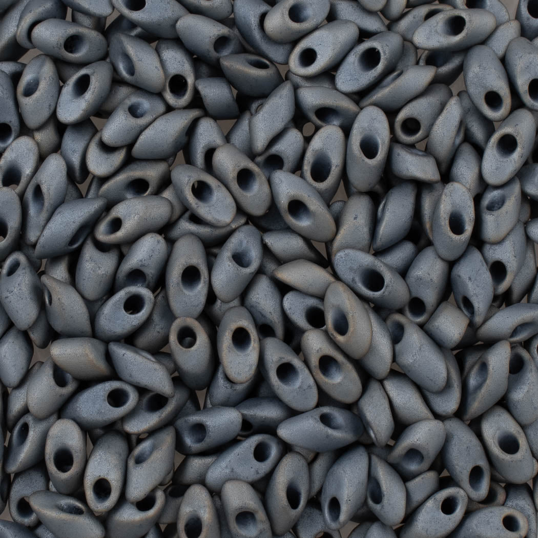Miyuki Long Magatama Seed Bead Matte Metallic Silver Grey #2002