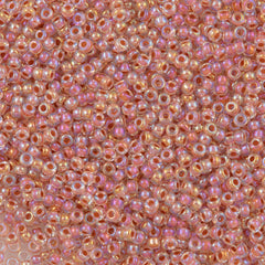 Miyuki Round Seed Bead 11/0 Inside Color Lined Salmon AB 22g Tube (275)