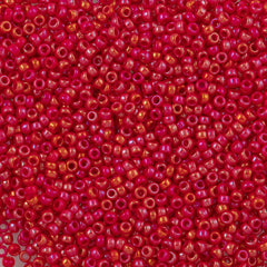 Miyuki Round Seed Bead 15/0 Opaque Red Luster 2-inch Tube (1943)