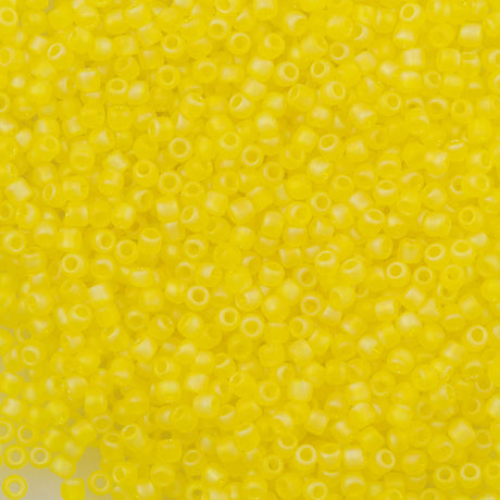 Toho Round Seed Bead 11/0 Transparent Matte Lemon AB (175F)