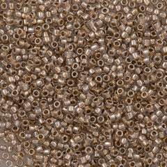 Toho Round Seed Bead 15/0 Inside Color Lined Gold 2.5-inch Tube (989)
