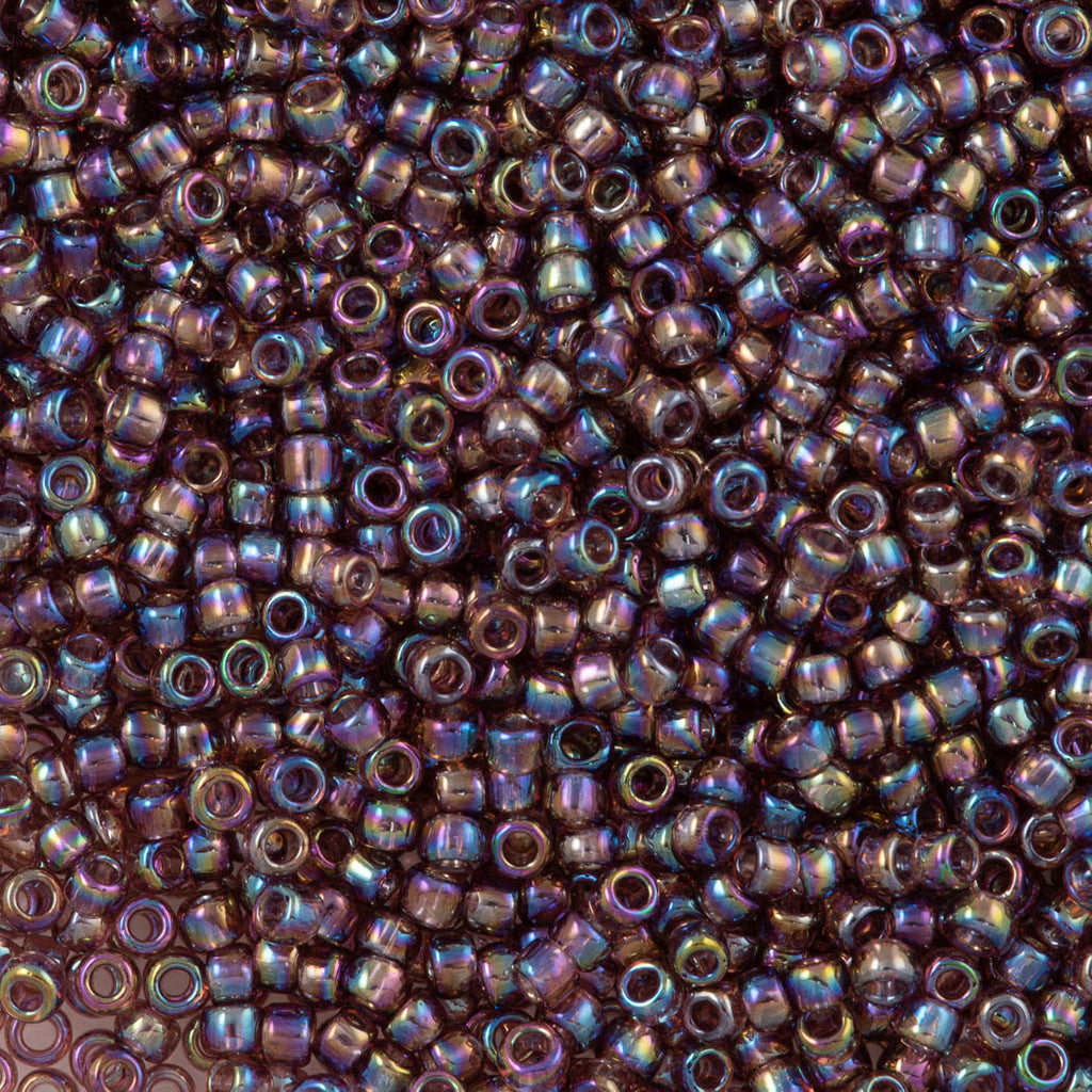 50g Toho Round Seed Bead 8/0 Transparent Amethyst AB (166B)