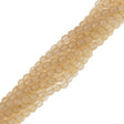 100 Czech Fire Polished 4mm Round Bead Gold Suede Lamé (79081CR)