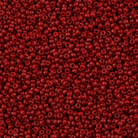 Miyuki Round Seed Bead 15/0 Opaque Dyed Maroon 2-inch Tube (1464)