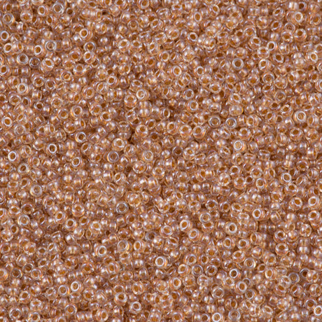 Miyuki Round Seed Bead 15/0 Inside Color Lined Honey Beige 2-inch Tube (1522)