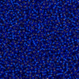 Miyuki Round Seed Bead 15/0 Matte Silver Lined Cobalt 2-inch Tube (20F)