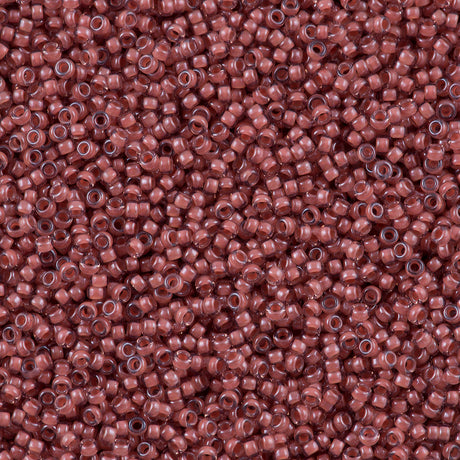 Miyuki Round Seed Bead 15/0 Rose Lined Amethyst 2-inch Tube (364)