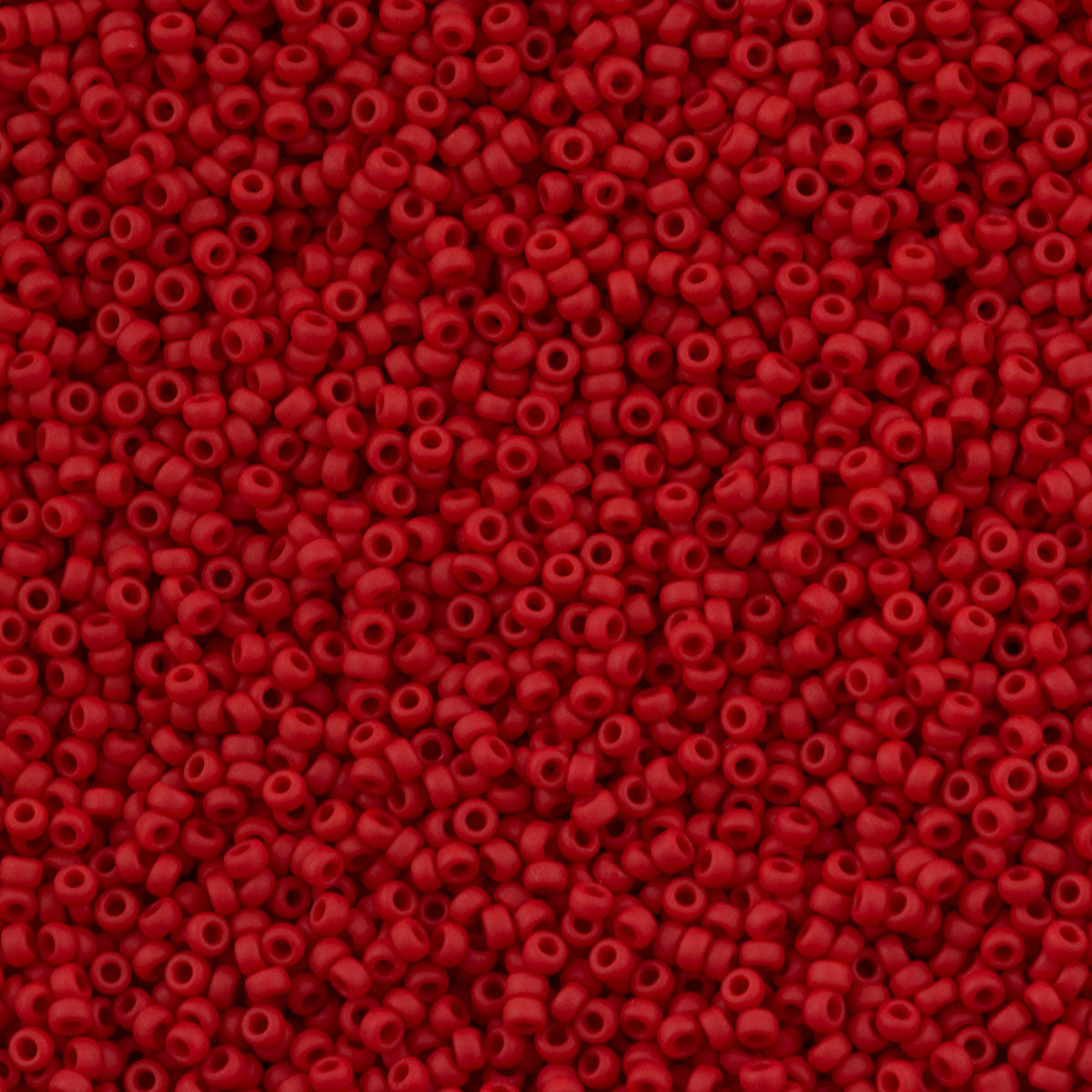 Miyuki Round Seed Bead 15/0 Matte Opaque Dark Red 2-inch Tube (408F)