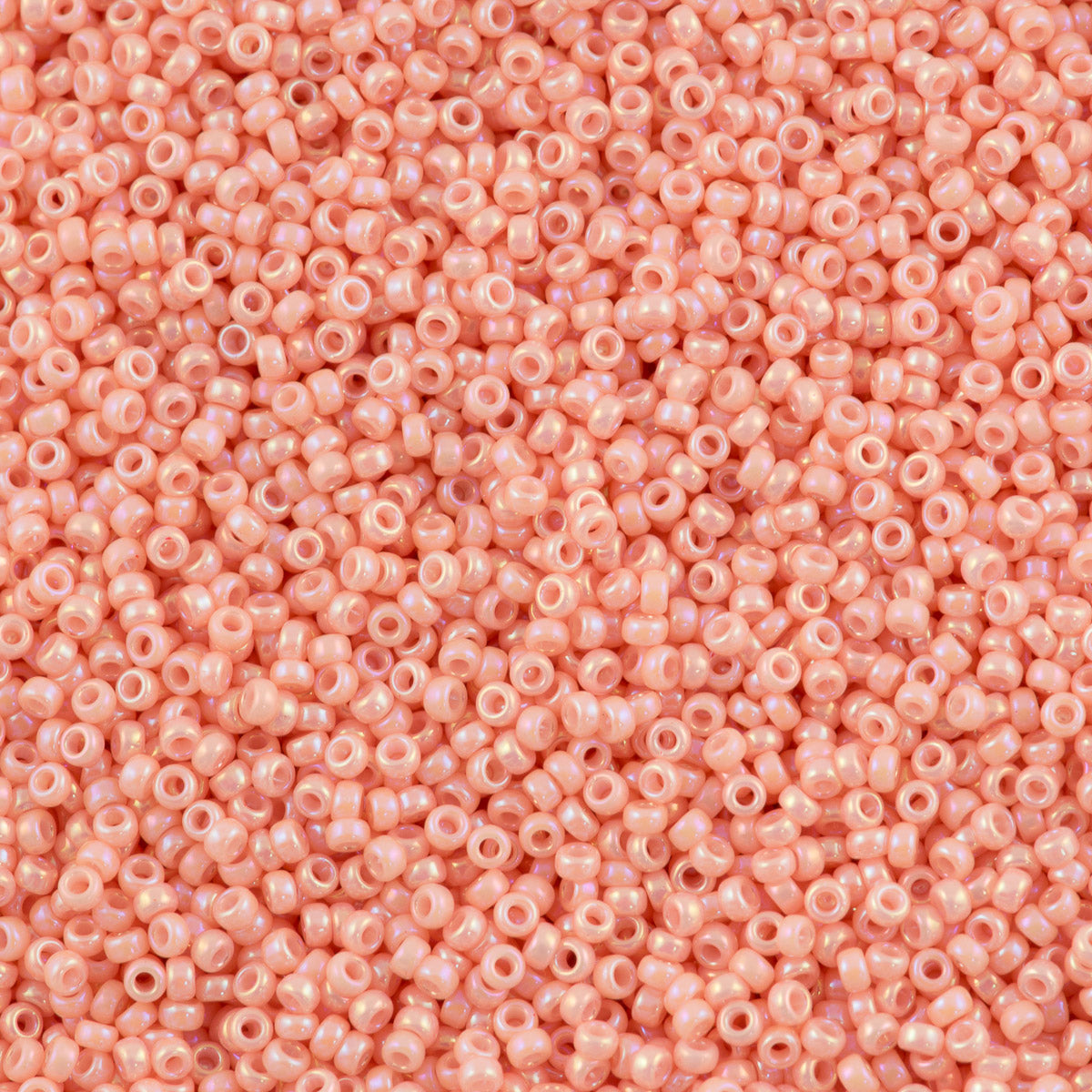 Miyuki Round Seed Bead 15/0 Opaque Salmon Luster 2-inch Tube (596)