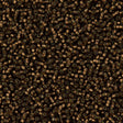 Miyuki Round Seed Bead 15/0 Matte Silver Lined Dark Topaz 2-inch Tube (5F)