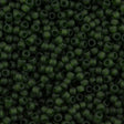 Toho Round Seed Beads 6/0 Transparent Matte Moss 2.5-inch tube (940F)