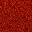 Miyuki Delica Seed Bead 11/0 Matte Opaque Dyed Red Orange 2-inch Tube DB795