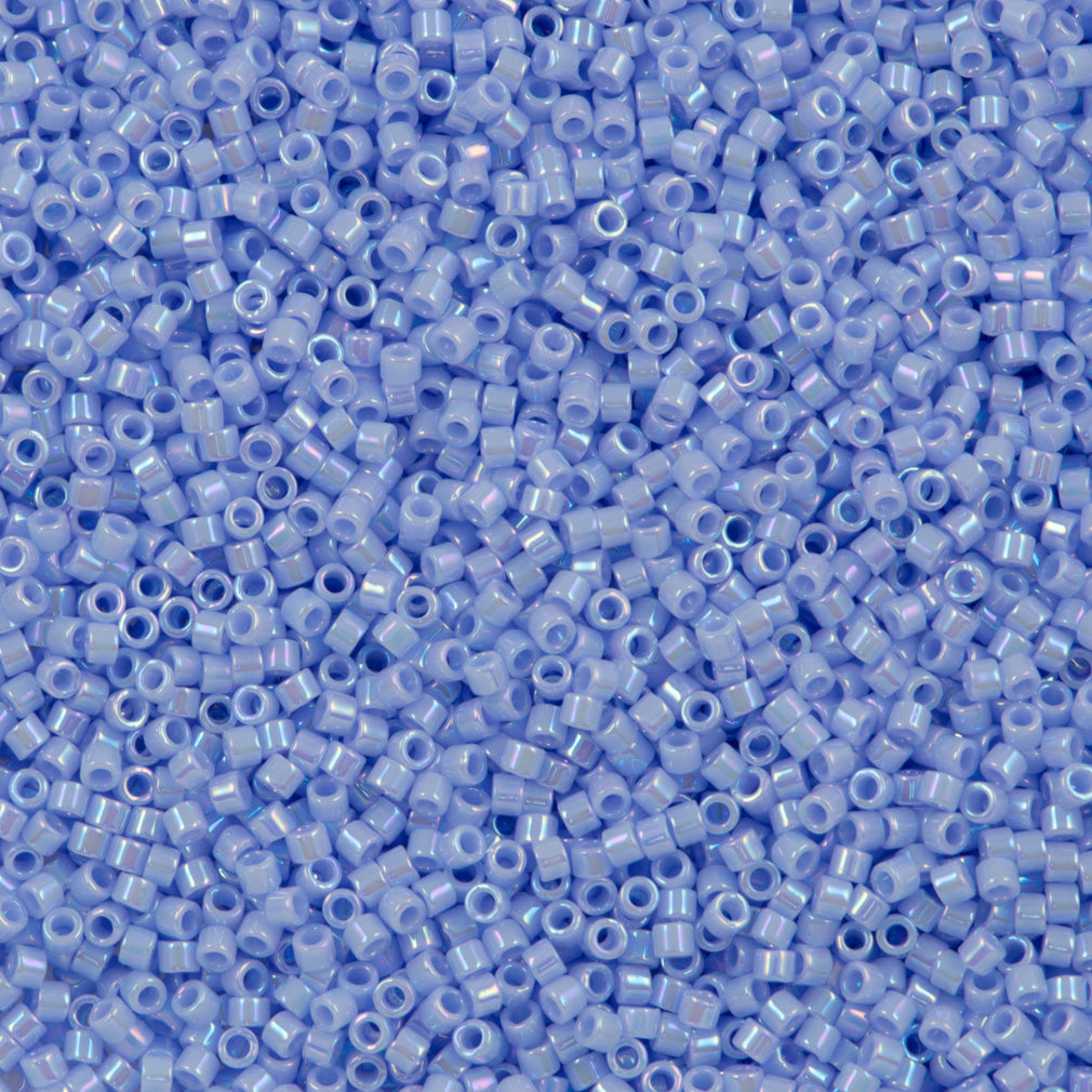 Miyuki Delica Seed Bead 11/0 Opaque Blue Agate AB 2-inch Tube DB1577
