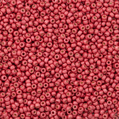 Miyuki Round Seed Bead 8/0 Duracoat Matte Galvanized Light Cranberry (4211F)