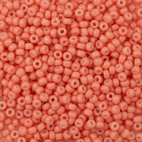 Miyuki Round Seed Bead 15/0 Duracoat Dyed Opaque Dark Salmon 2-inch Tube (4462)