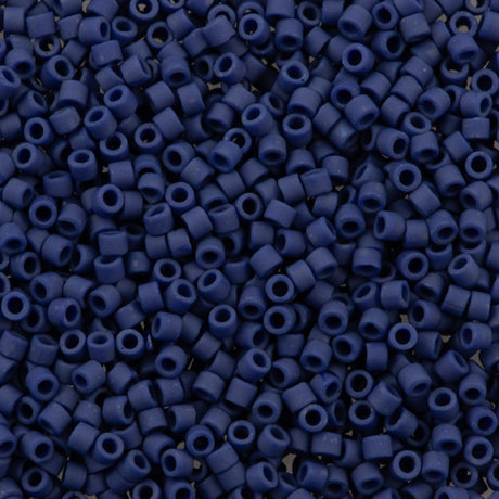 Miyuki Delica Seed Bead 11/0 Matte Opaque Glazed Luster Dark Grey Blue DB377