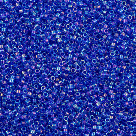 25g Miyuki Delica Seed Bead 11/0 Inside Dyed Color Blue Violet AB DB63