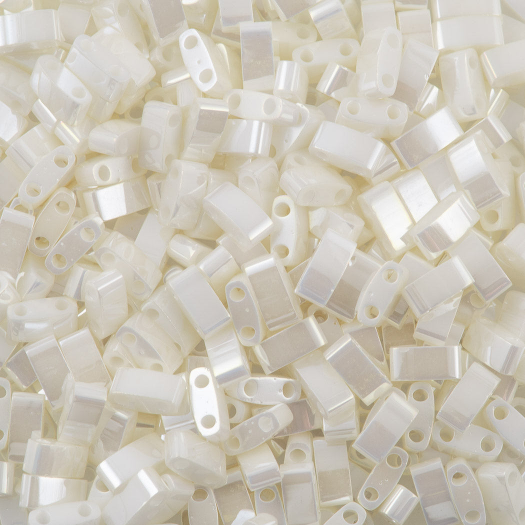 Miyuki Half Tila Seed Bead Antique Pearl Ceylon (592)