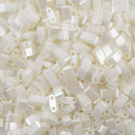 Miyuki Half Tila Seed Bead Antique Pearl Ceylon (592)