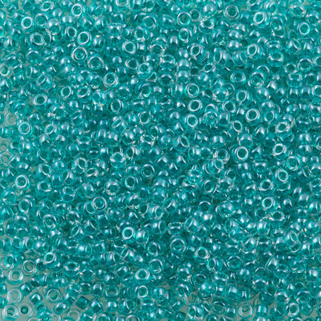 Miyuki Round Seed Bead 15/0 Inside Color Lined Dark Aqua Green (1555)