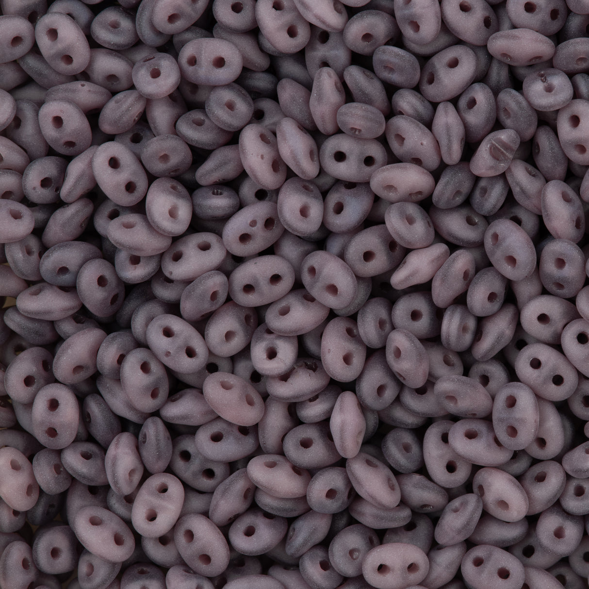 Super Duo 2x5mm Two Hole Beads Matte Milky Amethyst (21010M)