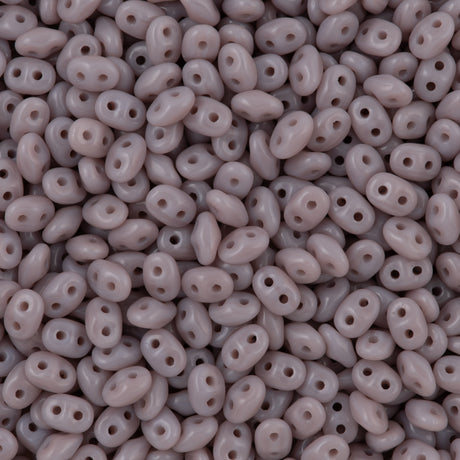 Super Duo 2x5mm Two Hole Beads Opaque Purple (23020)