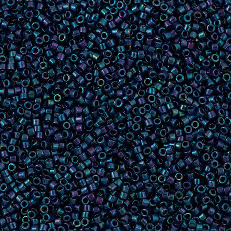25g Miyuki Delica Seed Bead 11/0 Metallic Midnight Purple DB135